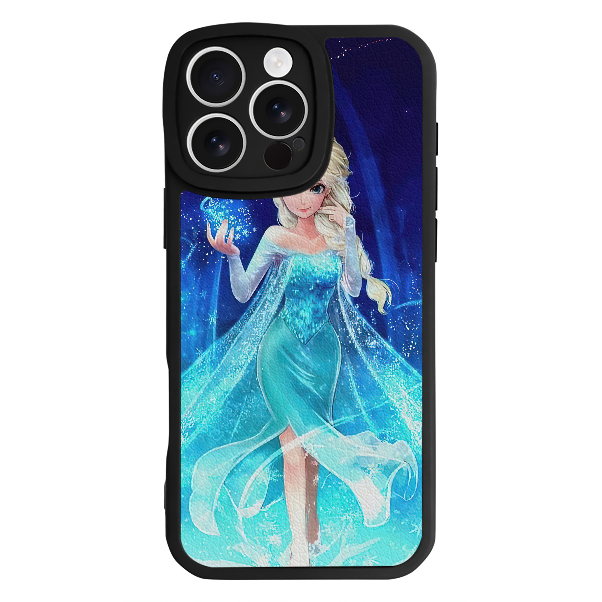 （画像用） アナと雪の女王 アンナ エルサ Frozen Anna Elsa 【iPhone 16シリーズ対応】シリコンスマホケース（レザー調） 材質：シリコン